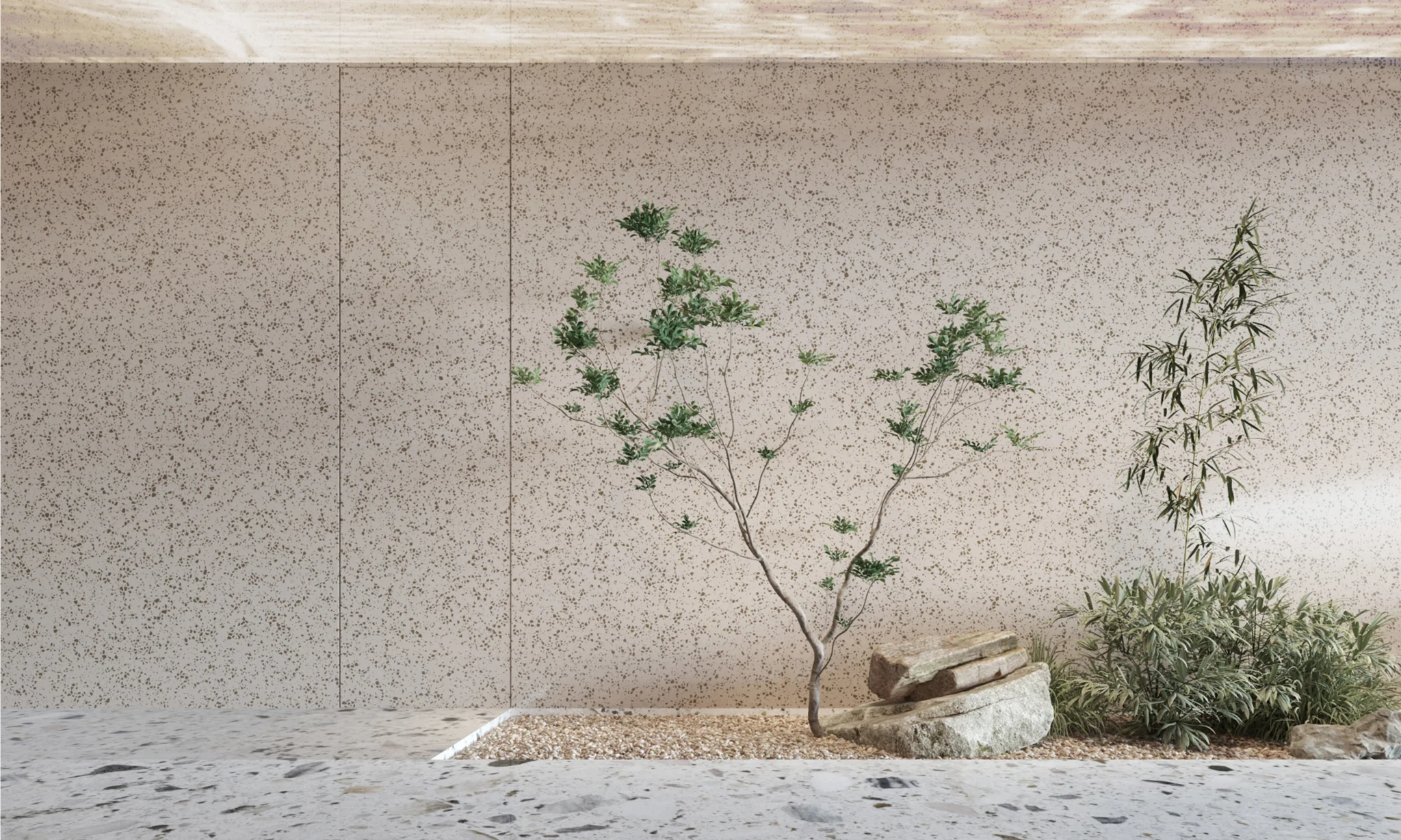 corridors with plant on the floor