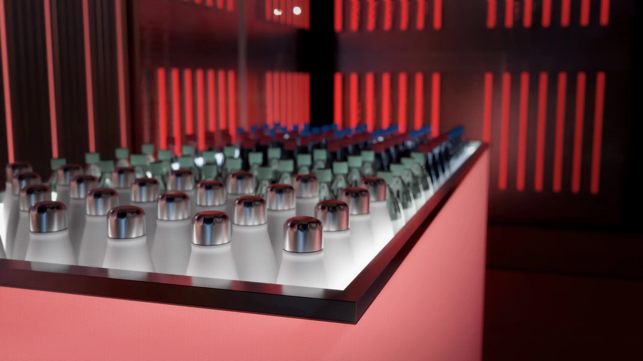 Interactive testing equipment inside the AI.IO Coachella experience
